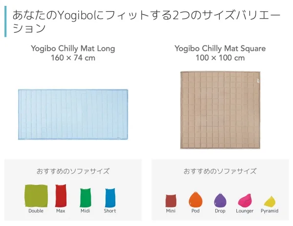 ヨギボーチリーシート】ヨギボー暑さ対策！接触強冷感でひんやり快適