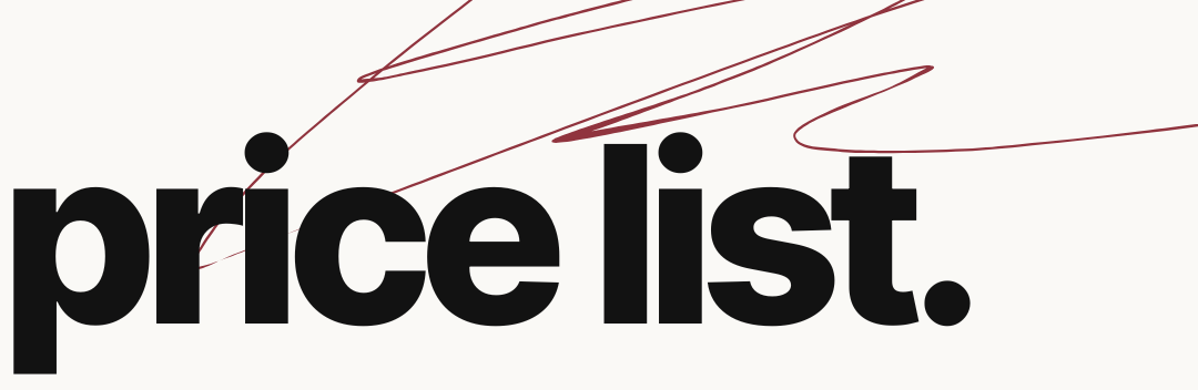 価格一覧のイメージ画像