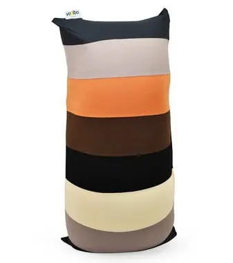 未使用 ヨギボードロップ レインボー クッションカバー ナチュラル